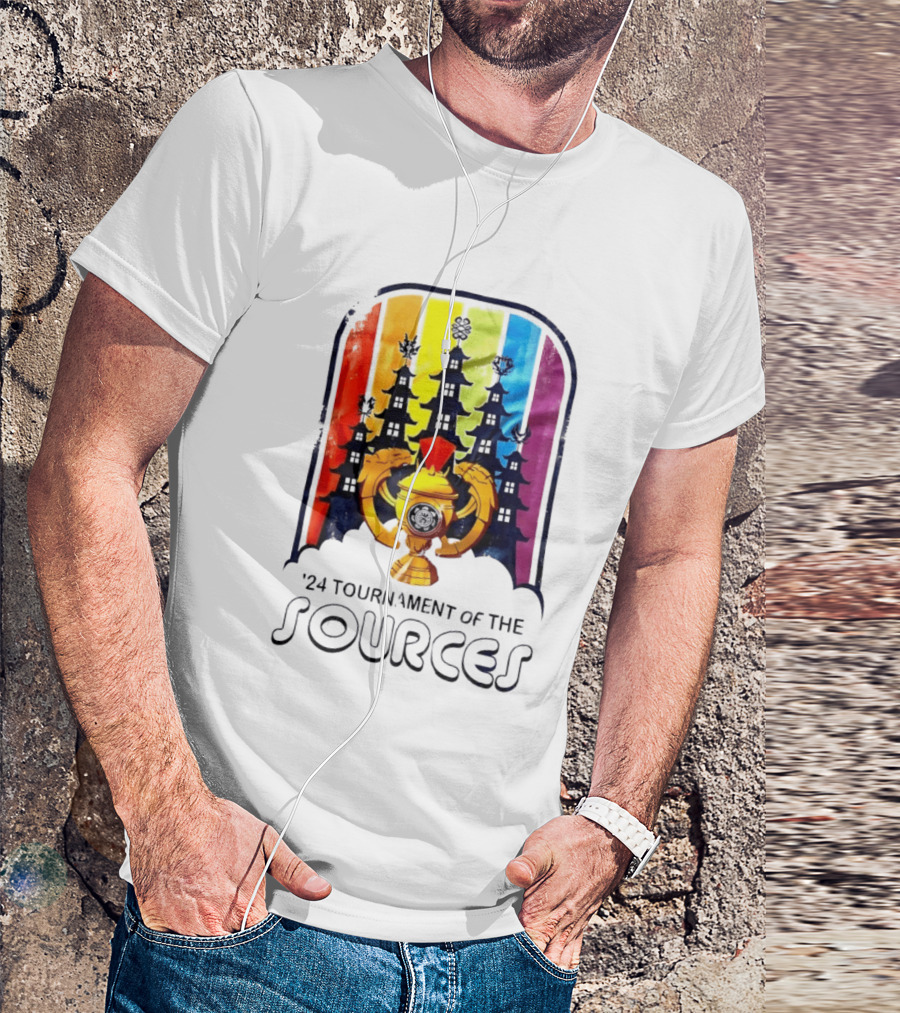 24 Tournament Of The Sources Trophy With Pagoda Silhouette And Rainbow T-Shirt