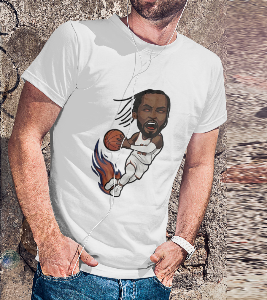 Jalen Brunson Burner New York Knicks Basketball Player Flame T-Shirt