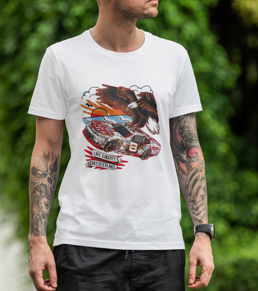 JR Motorsports Arby's Life Liberty Cheesesteaks Racing Car Eagle T-Shirt