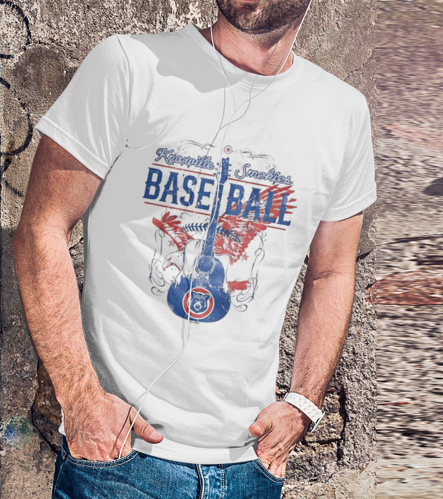 Knoxville Smokies Baseball Guitar Eagle Minor League Team T-Shirt