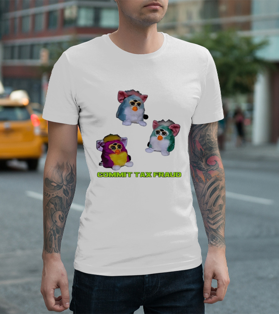 Furby Aesthetic Commit Tax Fraud Multi Color Collection T-Shirt
