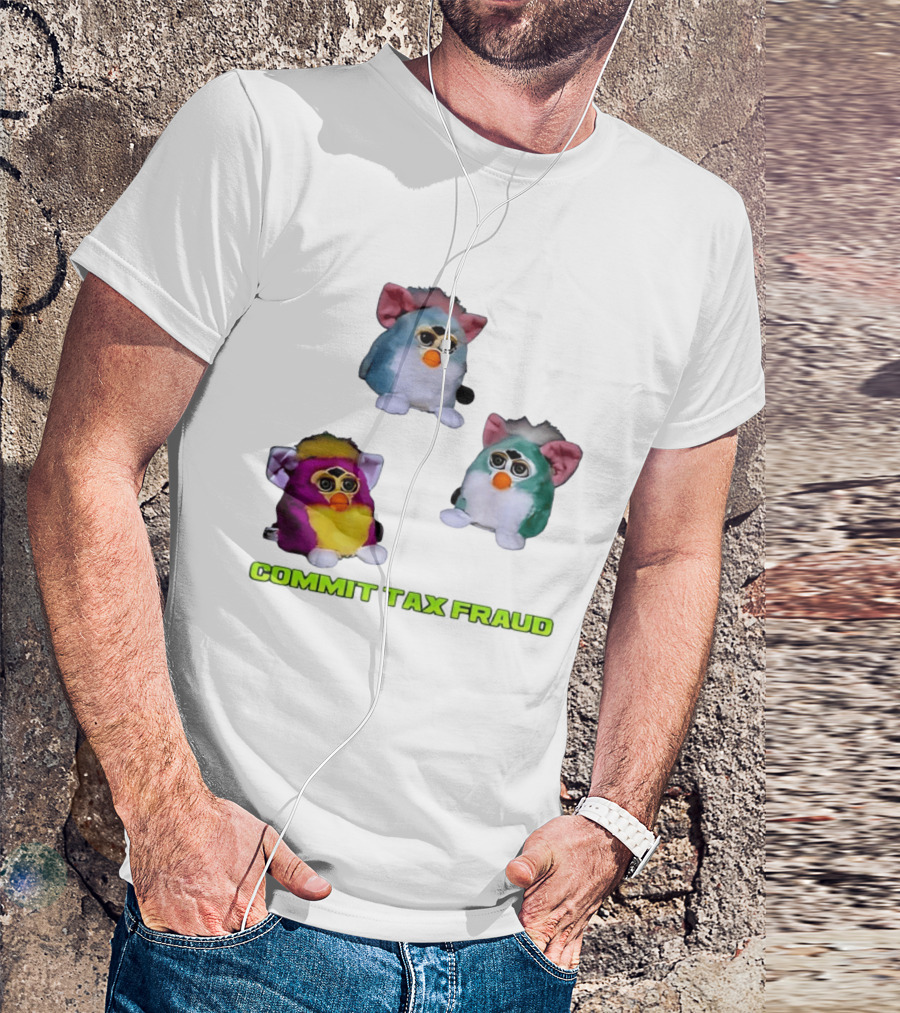 Furby Aesthetic Commit Tax Fraud Multi Color Collection T-Shirt