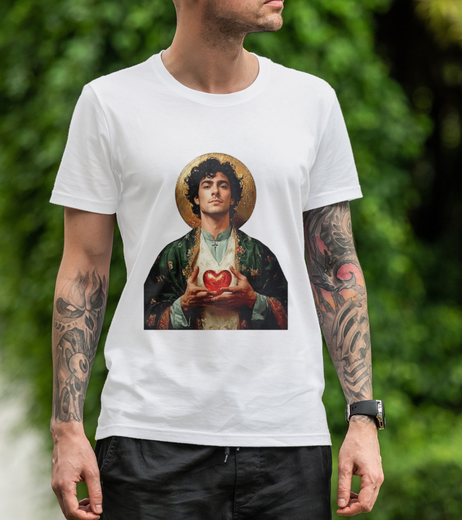 Luigi Mangione Patron Saint Holding Sacred Heart For Health Care Justice T-Shirt