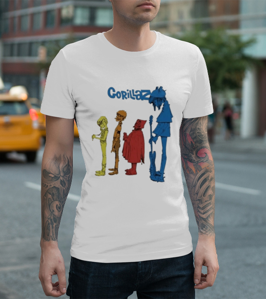 Gorillaz Concert Characters Art Tottenham Stadium Event T-Shirt