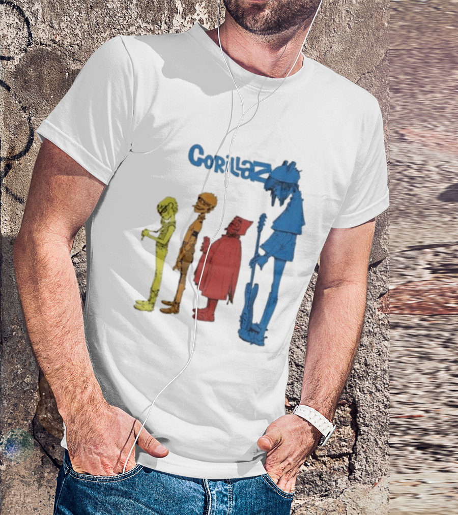 Gorillaz Concert Characters Art Tottenham Stadium Event T-Shirt