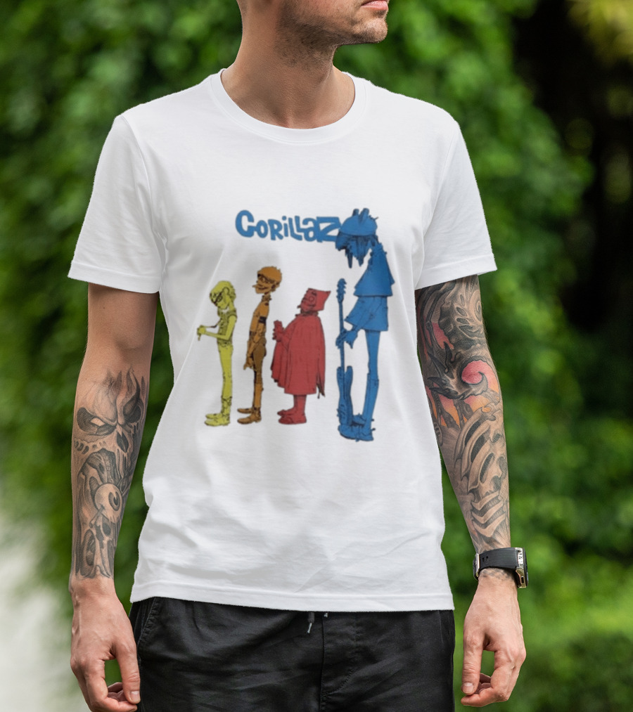 Gorillaz Concert Characters Art Tottenham Stadium Event T-Shirt