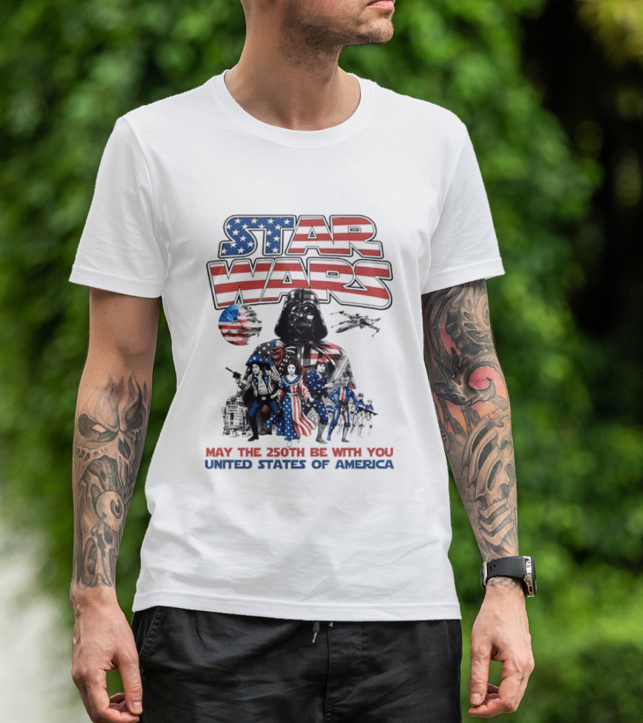 Star Wars May The 250th Be With You United States Of America T-Shirt