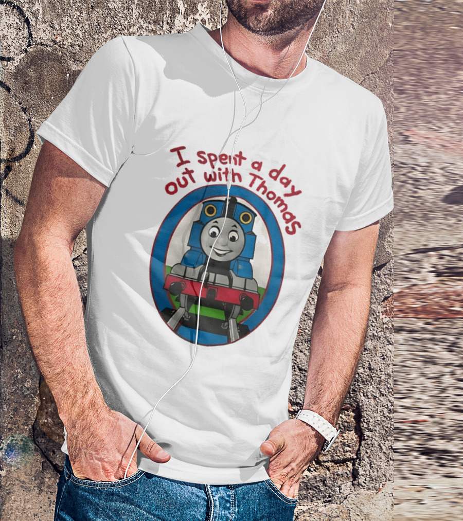 I Spent A Day Out With Thomas The Tank Engine Oval Frame T-Shirt
