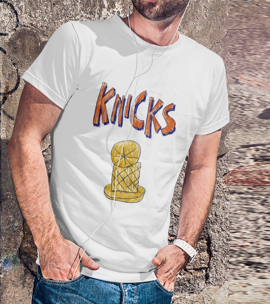 Knicks Hand Drawn NBA Champions Trophy T-Shirt