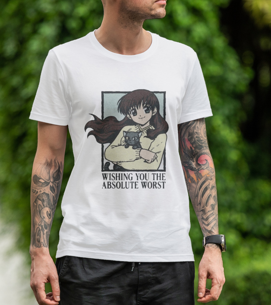 Wishing You The Absolute Worst Anime Girl Cat Scene T-Shirt