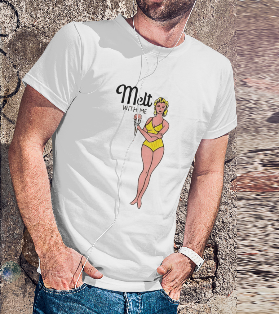 Melt With Me Pinup Girl Ice Cream Summer Poolside Women T-Shirt