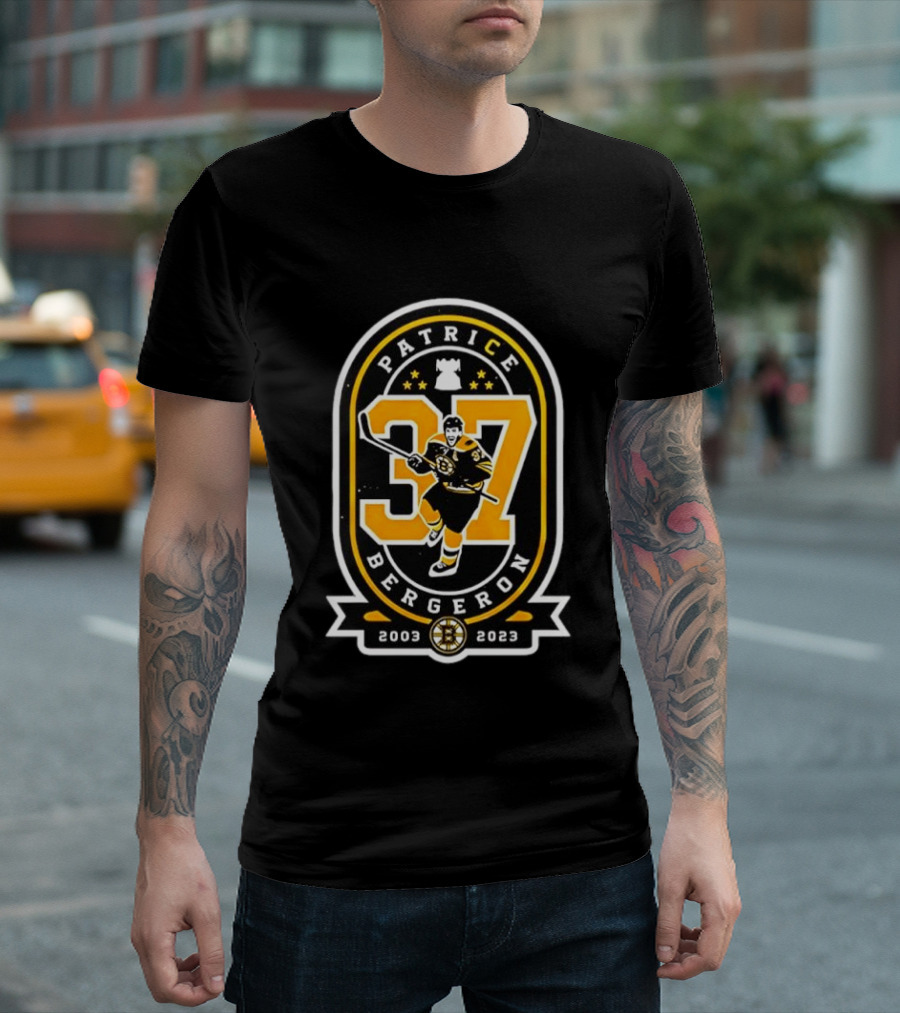Patrice Bergeron 37 Boston Bruins 2003 2023 T-Shirt