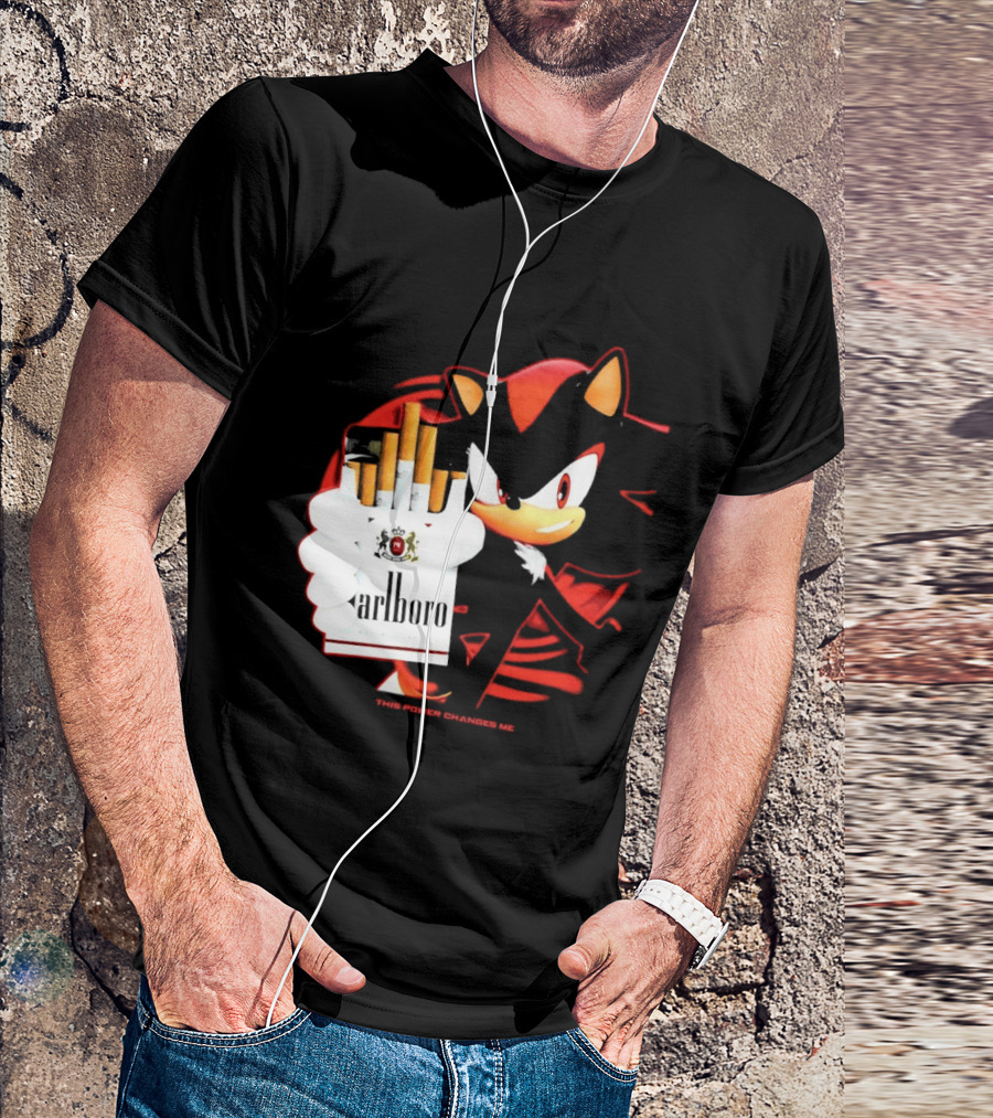 Shadow The Hedgehog Marlboro Cigarettes This Power Changes Me T-Shirt