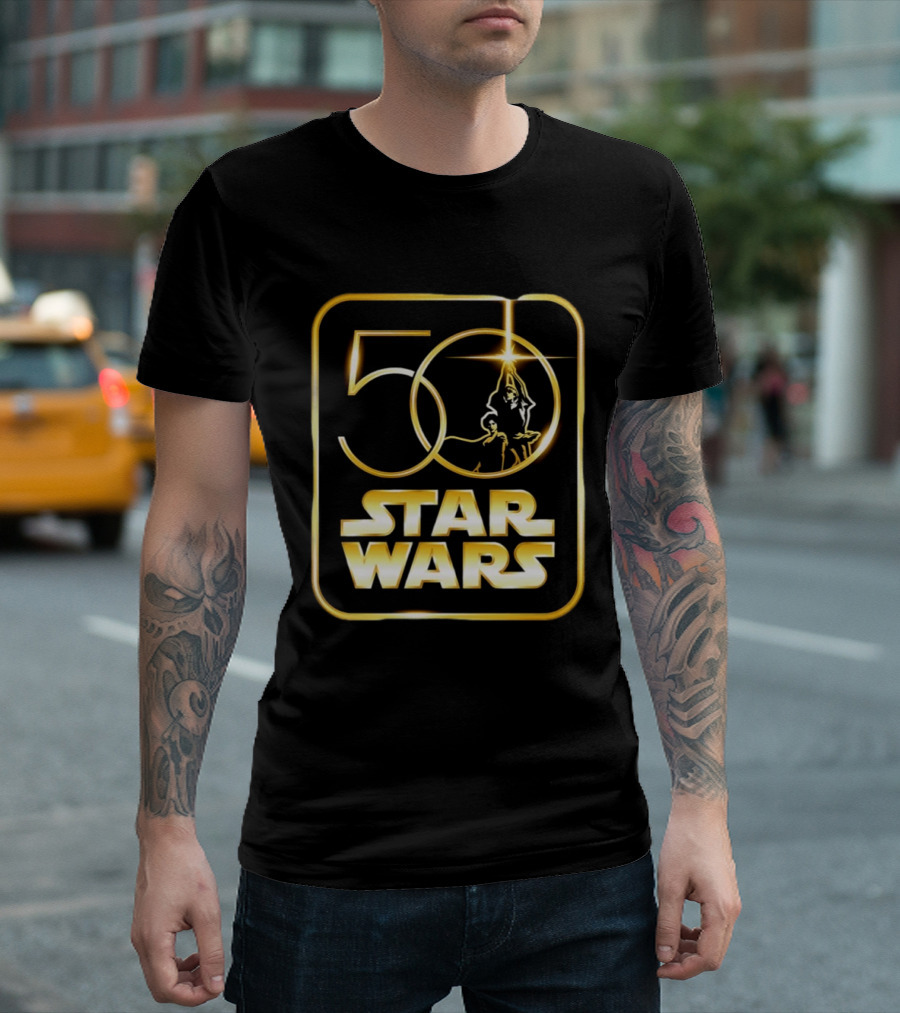 50 Year Anniversary Star Wars Luke Skywalker Princess Leia T-Shirt