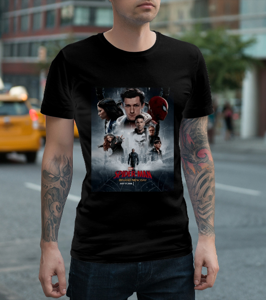 Marvel Studios Spider Man Brand New Day July 31 2026 Movie T-Shirt