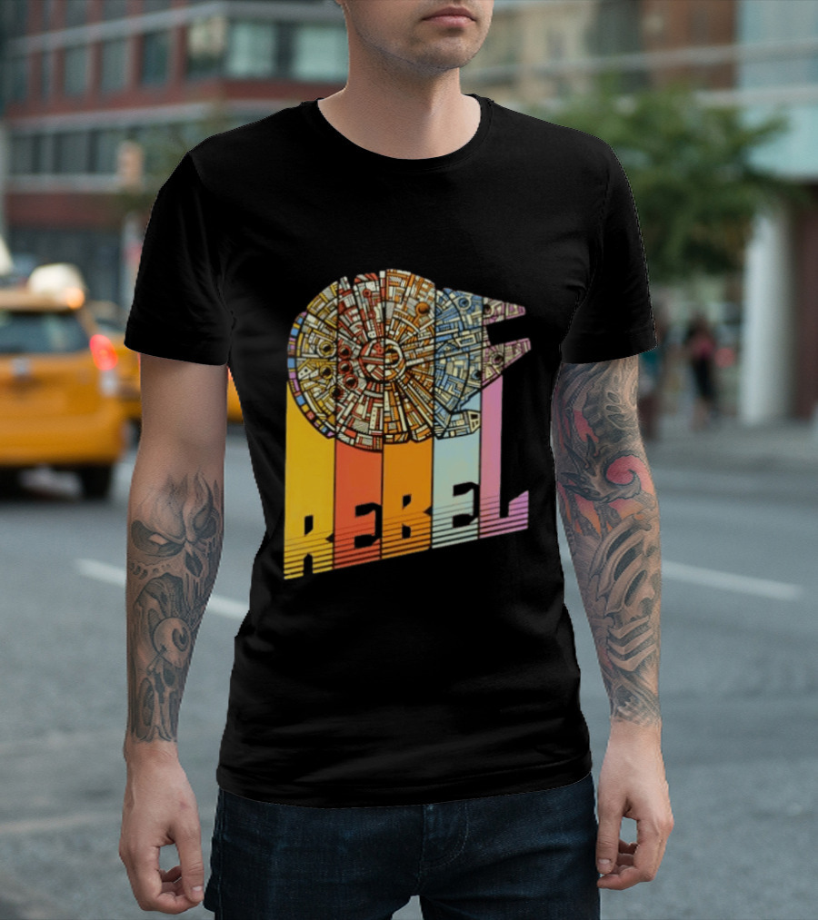 Millennium Falcon REBEL Star Wars Spaceship Movie T-Shirt