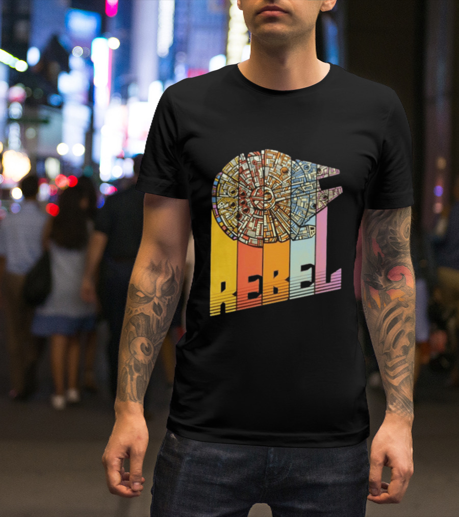 Millennium Falcon REBEL Star Wars Spaceship Movie T-Shirt