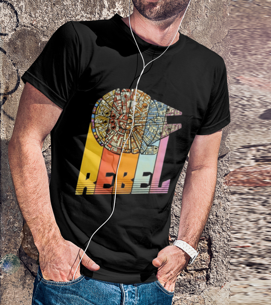 Millennium Falcon REBEL Star Wars Spaceship Movie T-Shirt