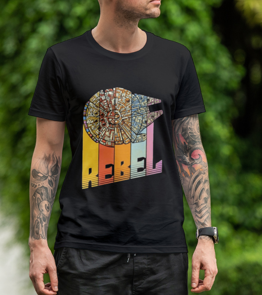 Millennium Falcon REBEL Star Wars Spaceship Movie T-Shirt