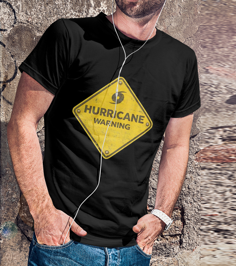 Hurricane Warning Alert Hazard Sign Weather Disaster Caution T-Shirt