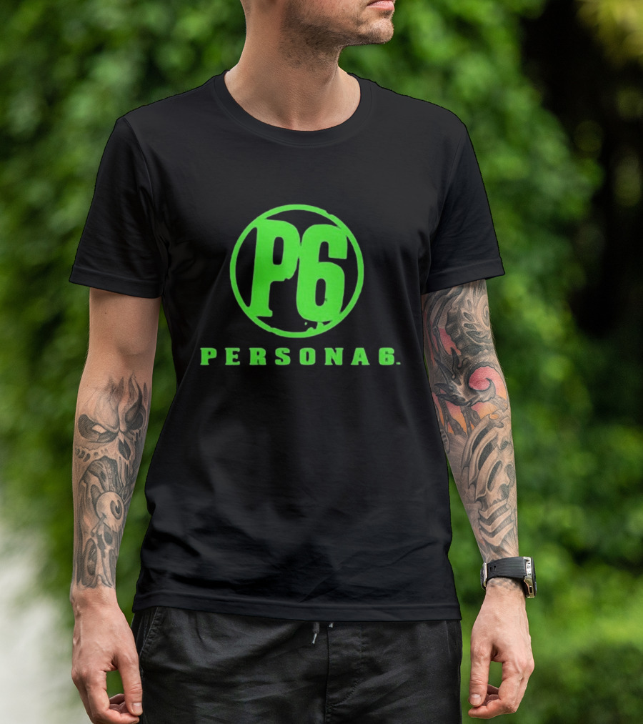 Persona 6 P6 Green Logo Commemorative T-Shirt