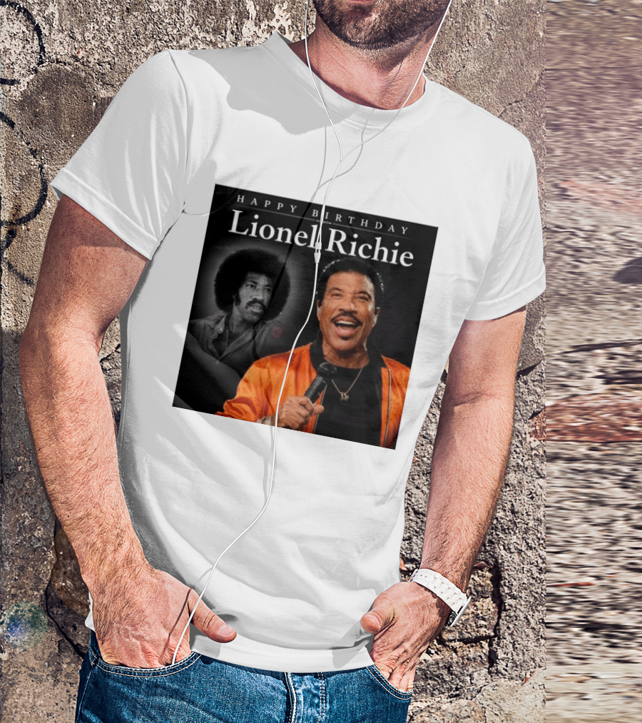 Happy Birthday Lionel Richie Vintage And Modern Singing Celebration T-Shirt