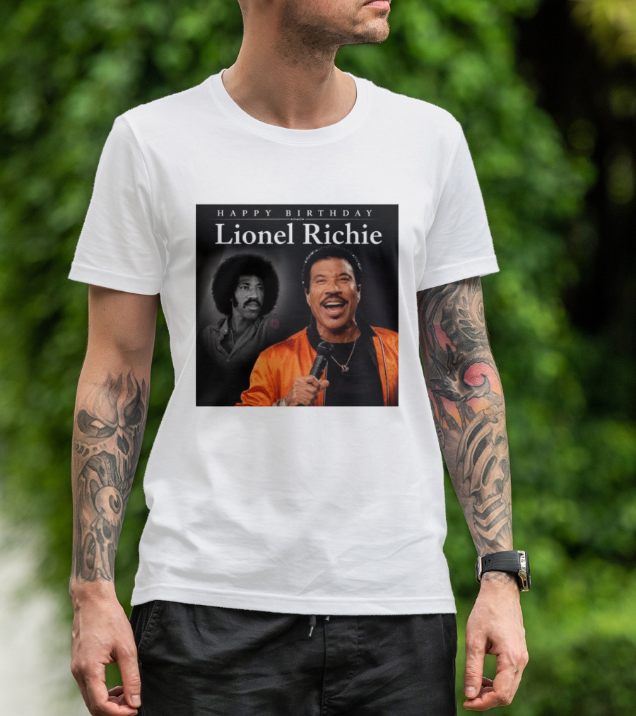 Happy Birthday Lionel Richie Vintage And Modern Singing Celebration T-Shirt