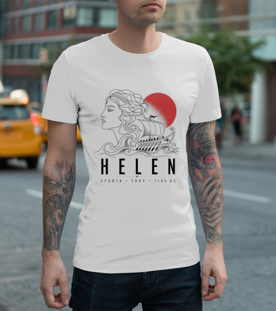 Helen Of Troy Sparta 1184 BC Greek Mythology History T-Shirt