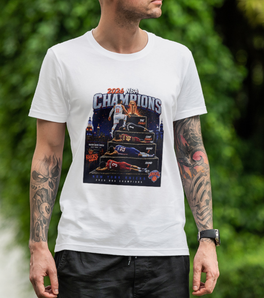 2026 NBA Champions New York Knicks Jalen Brunson Road To Glory T-Shirt