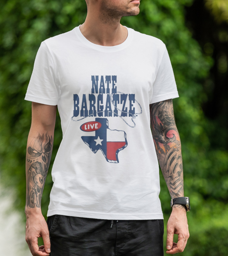 Nate Bargatze Texas Live Comedy Tour Red Blue State Star T-Shirt