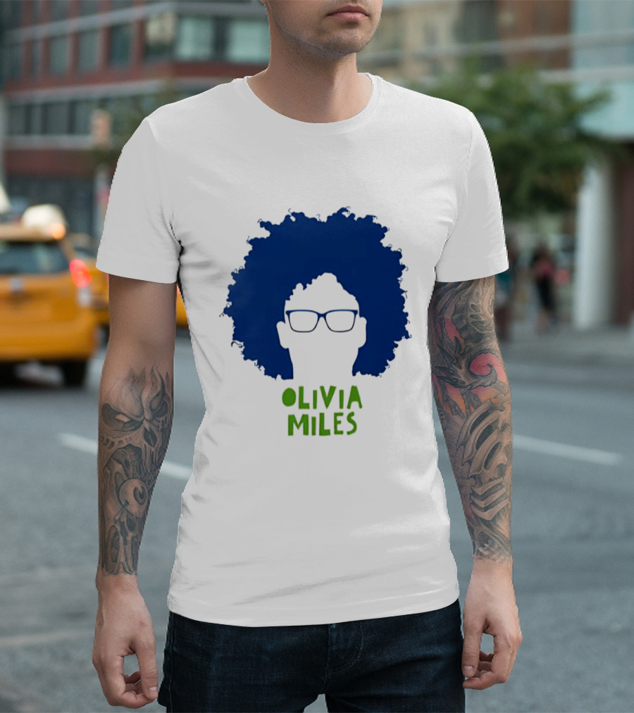 Olivia Miles Minnesota Lynx Fan Tribute Blue Afro Glasses T-Shirt
