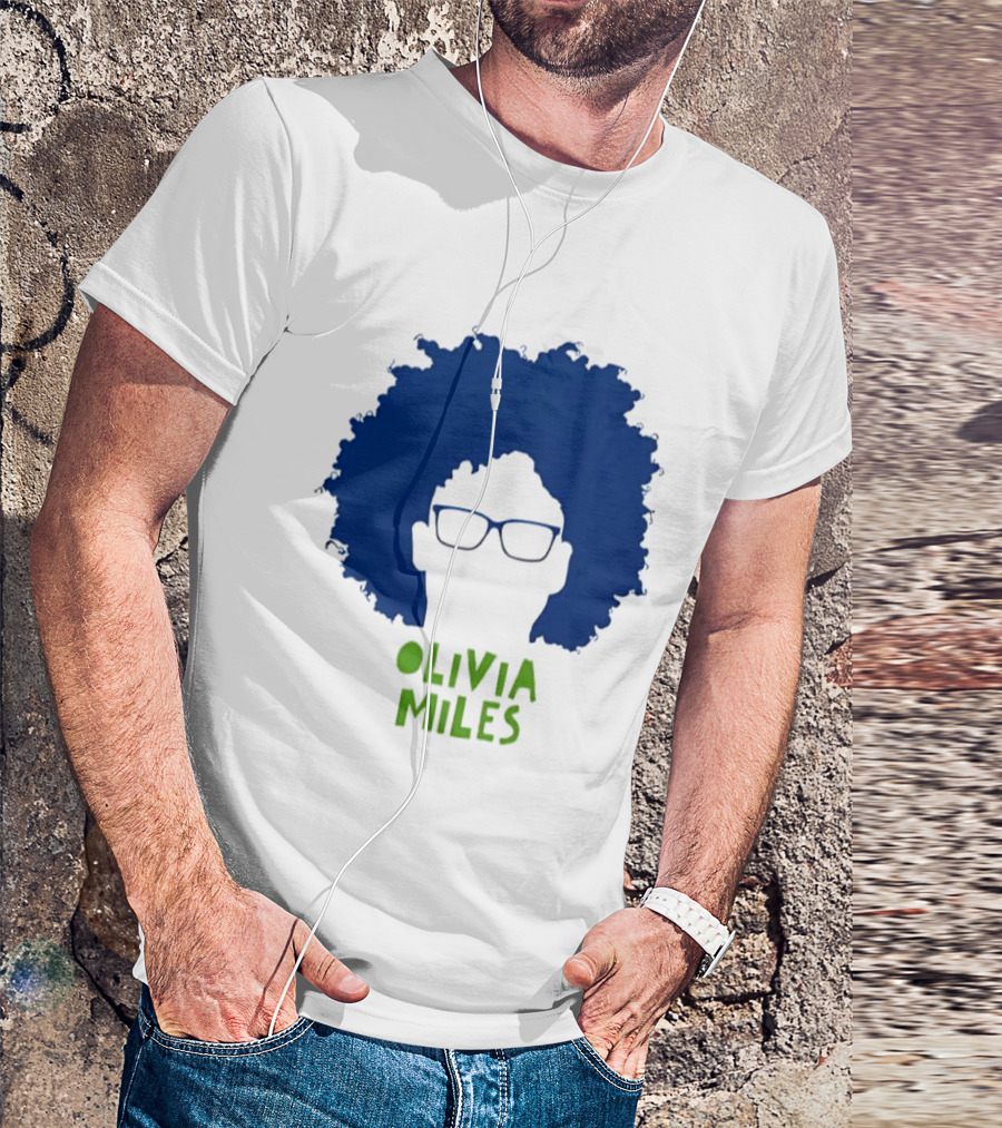 Olivia Miles Minnesota Lynx Fan Tribute Blue Afro Glasses T-Shirt