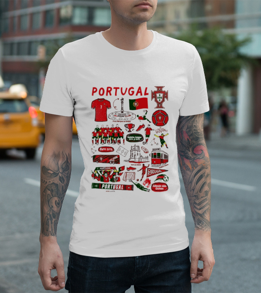 Portugal Football Team Seleção Das Quinas Euro 2016 Nations League Crest T-Shirt