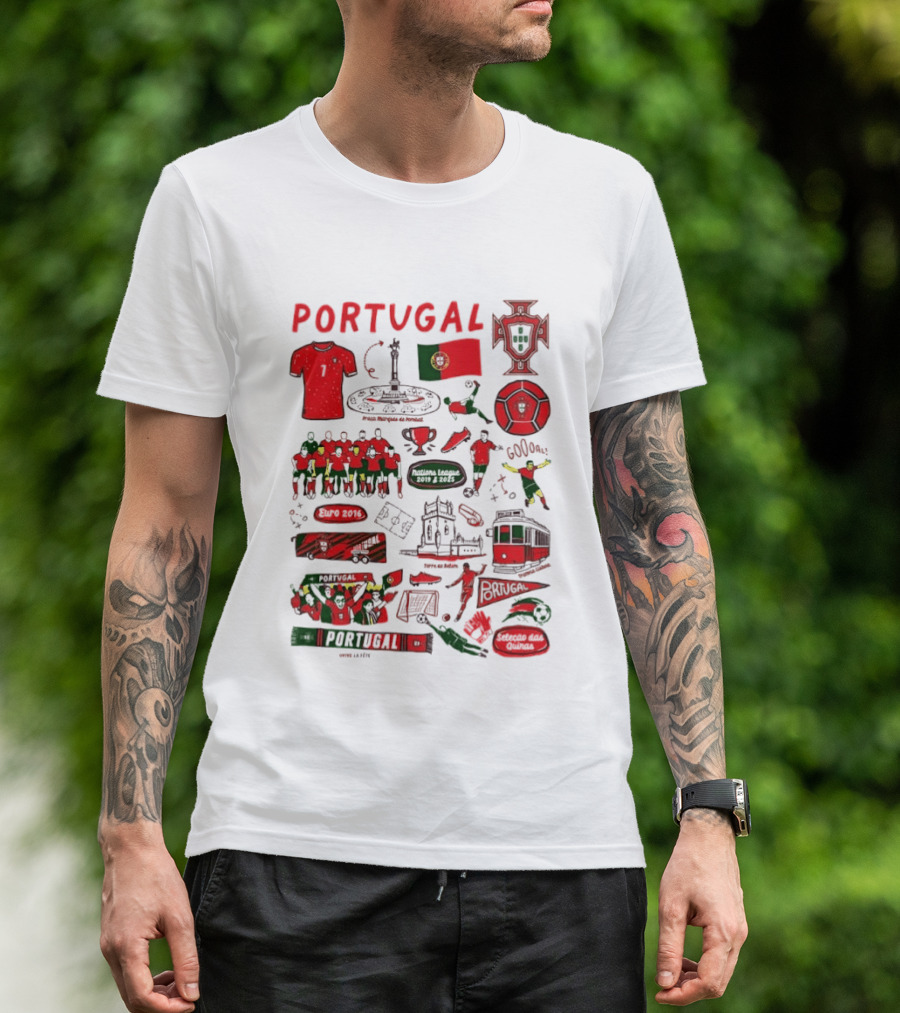 Portugal Football Team Seleção Das Quinas Euro 2016 Nations League Crest T-Shirt