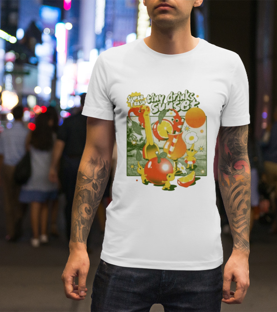 Super Fresh Tiny Drinks Sunset Pikmin Juicy Fruits Adventure T-Shirt