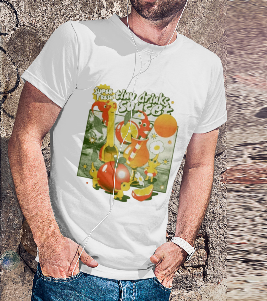 Super Fresh Tiny Drinks Sunset Pikmin Juicy Fruits Adventure T-Shirt
