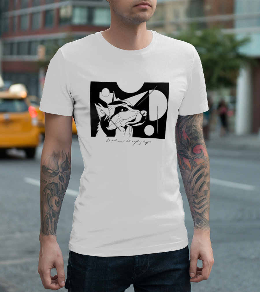 Wolf You Will Never Let Anything Happen Abstract Art Geometric Shapes T-Shirt