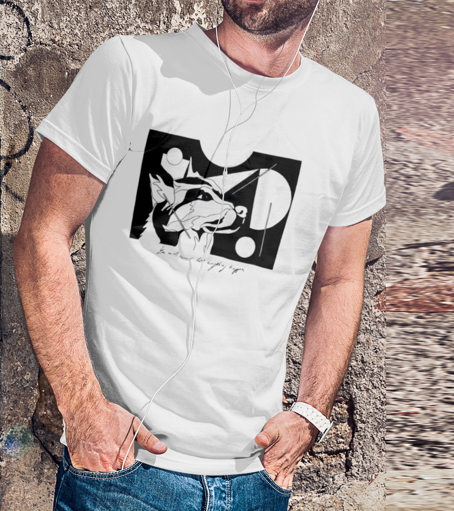 Wolf You Will Never Let Anything Happen Abstract Art Geometric Shapes T-Shirt