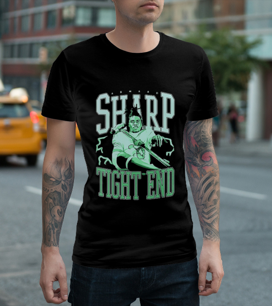 Armaad Sharp Football Player Graphic With Hammer And Electric Aura T-Shirt