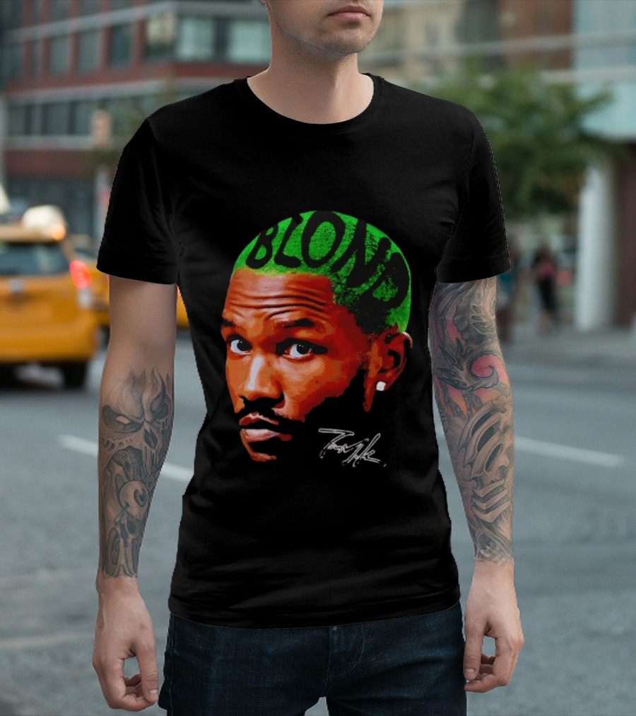 Frank Ocean Blond Album Cover Green Hair R&B Music T-Shirt