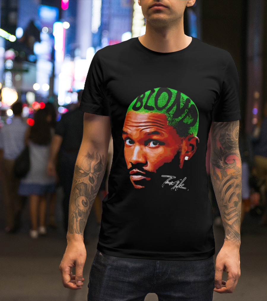 Frank Ocean Blond Album Cover Green Hair R&B Music T-Shirt