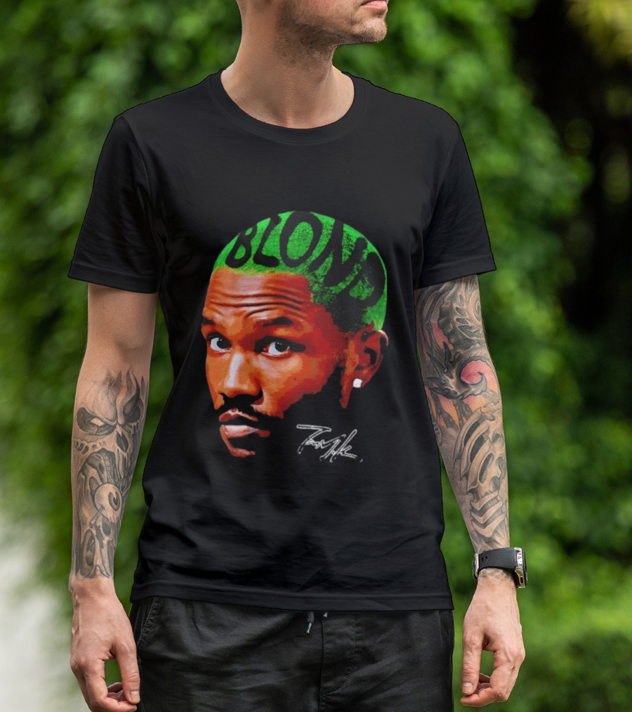 Frank Ocean Blond Album Cover Green Hair R&B Music T-Shirt