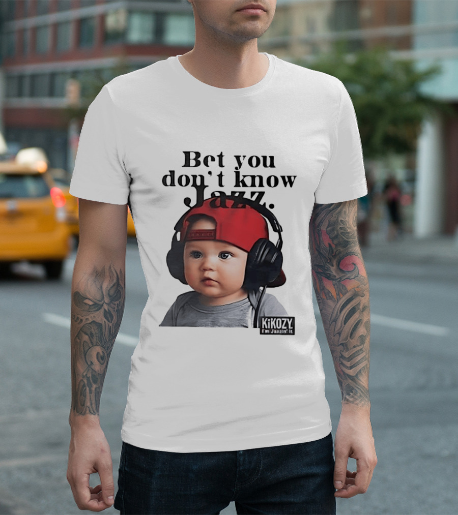 Bet You Don't Know Jazz Baby Headphones Red Cap KiKozy T-Shirt