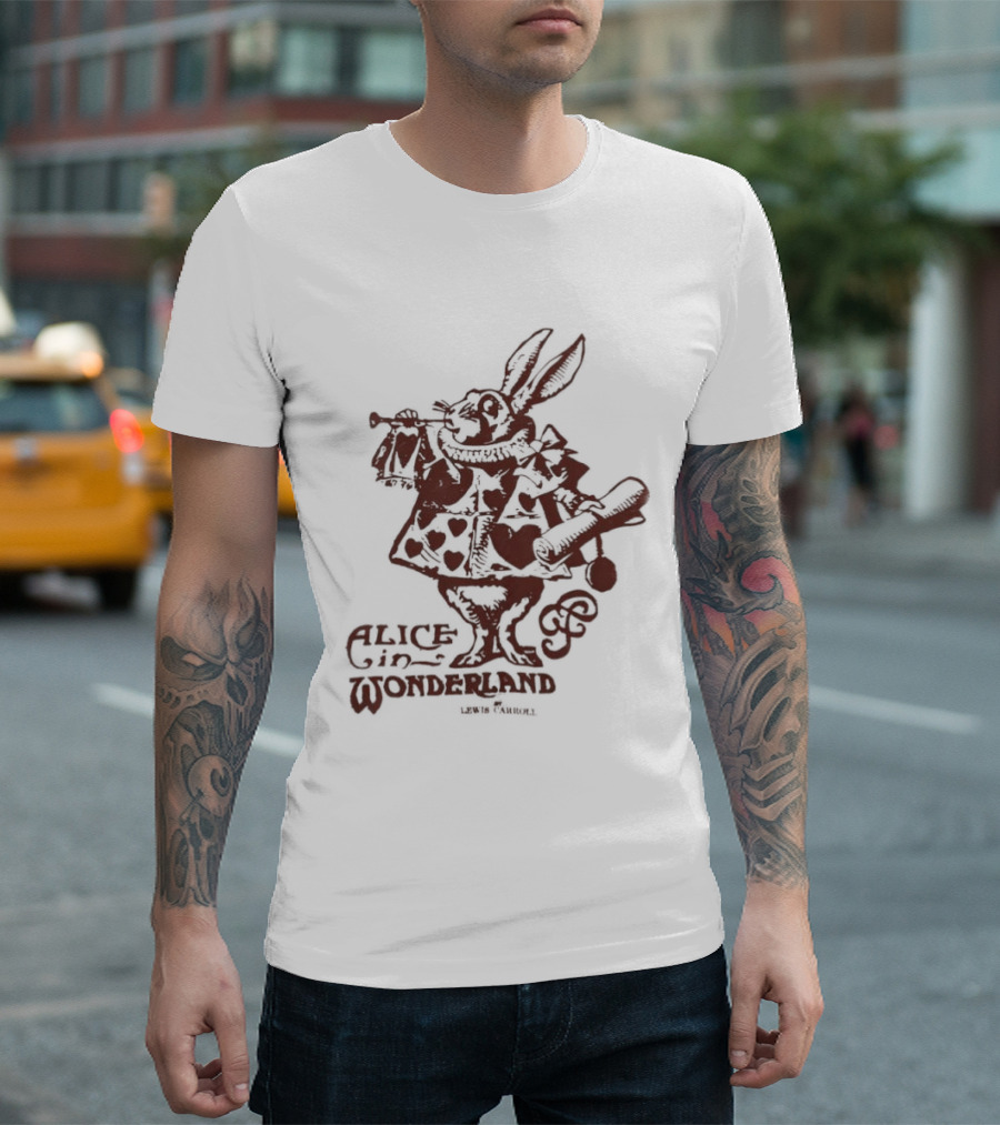 White Rabbit Alice In Wonderland Lewis Carroll T-Shirt