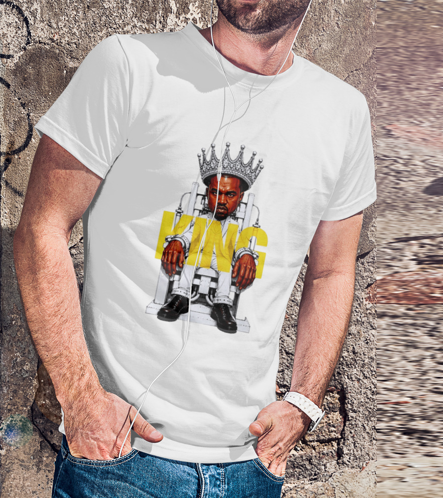 Kanye West King Chair Illustration With Crown T-Shirt