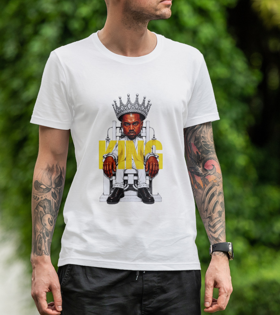 Kanye West King Chair Illustration With Crown T-Shirt