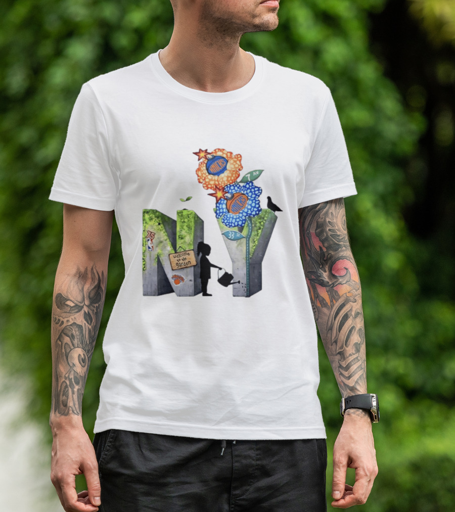 New York Knicks Welcome To The Garden 75th Anniversary 33 Seventh Avenue T-Shirt