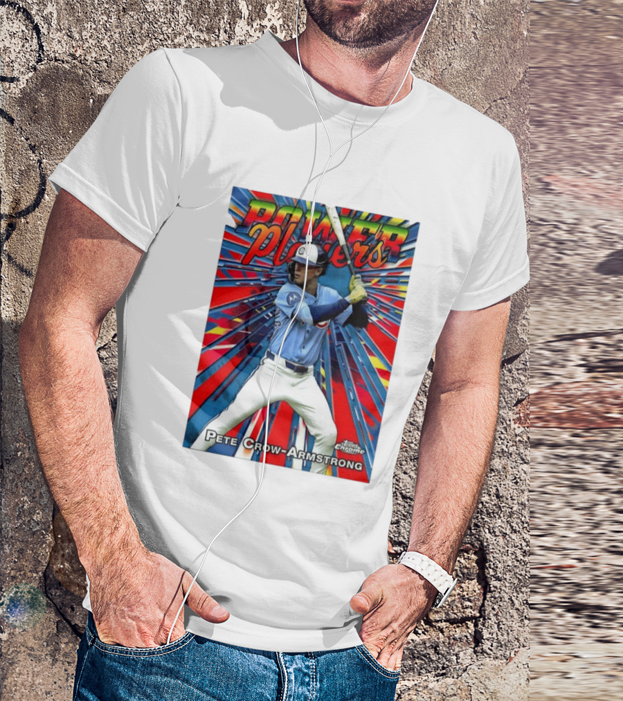 Pete Crow Armstrong Power Players Chicago Cubs Topps Chrome MLB Baseball T-Shirt