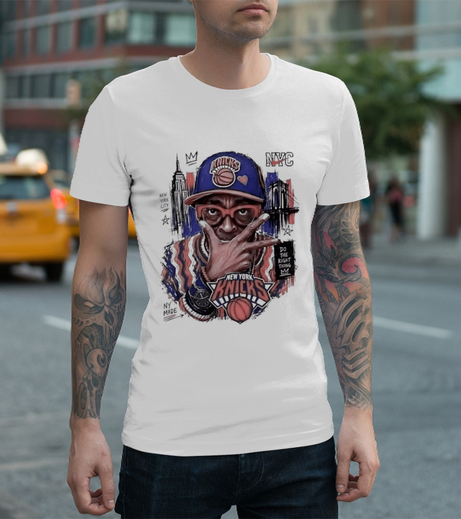 Spike Lee New York Knicks Do The Right Thing Madison Square Garden NYC Basketball T-Shirt