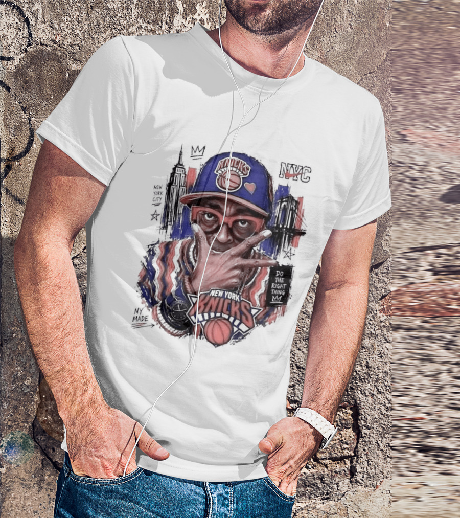 Spike Lee New York Knicks Do The Right Thing Madison Square Garden NYC Basketball T-Shirt